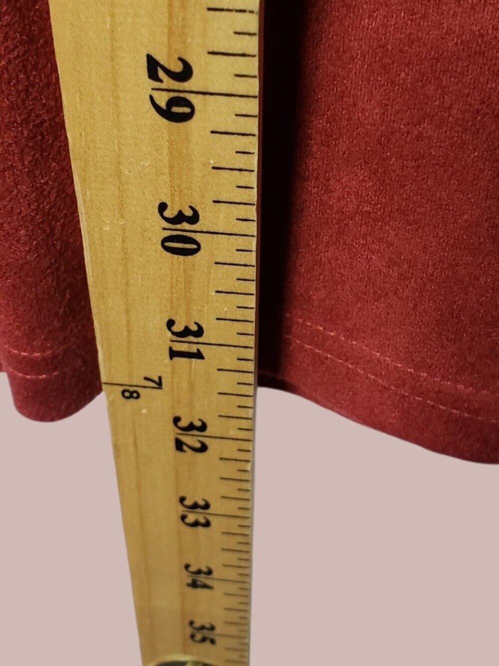 Privy Womens Sleeveless Suede Zip-Up Vest Dress W/Pockets Red Rust Small - Picture 7 of 12